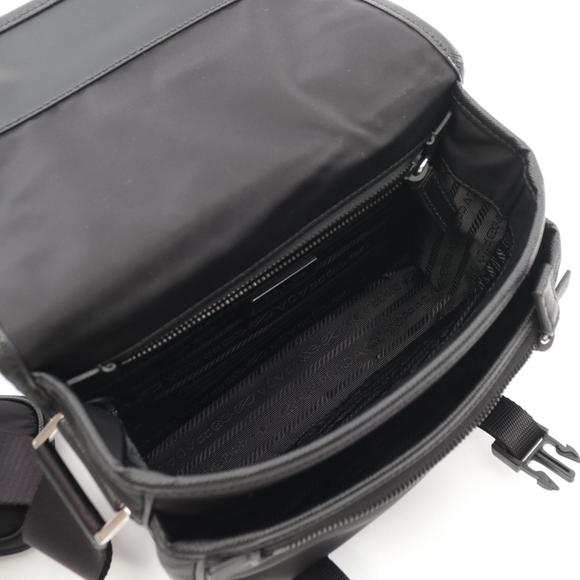 Prada Re-Nylon Tessuto Saffiano Shoulder Bag Nylon Saffiano Leather Black - Picture 3 of 5